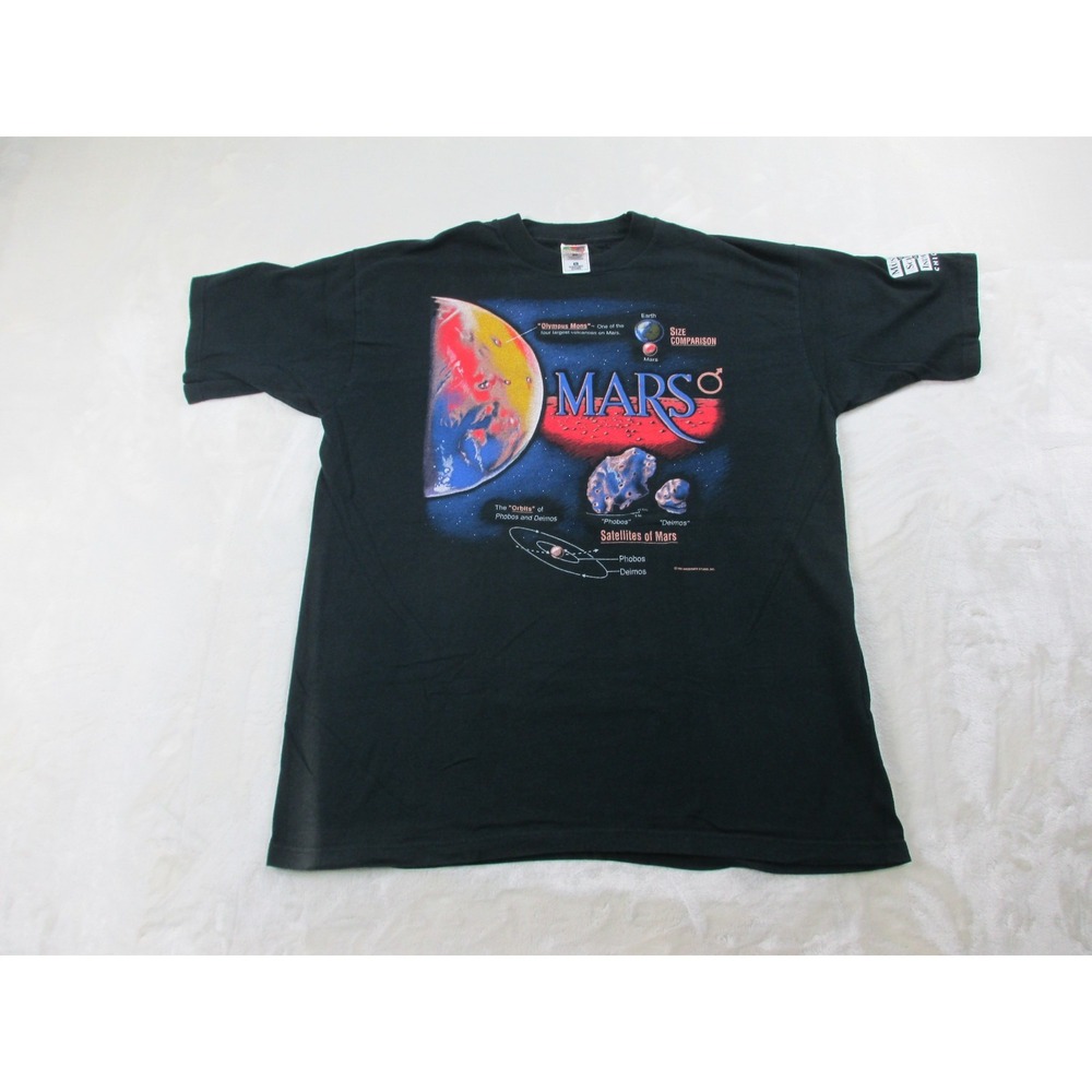 VINTAGE Mars Shirt Mens XL Black Anderson Studio‎ Space Museum Chicago 90s*